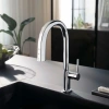 Фото смеситель для кухонной мойки hansgrohe aqittura sodasystem 76806000
