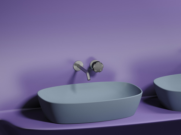 Фото раковина накладная ceramicanova element 60 см, цвет: серый cn6049mhl