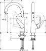 Фото смеситель для кухонной мойки hansgrohe focus 71802800