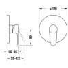 Фото встраиваемый смеситель для душа duravit b.1 b14210010010