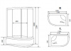 Фото душевая кабина timo standart t-6620 silver fabric l 120x85 см