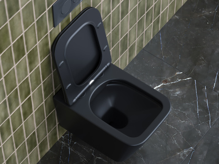 Фото унитаз подвесной, безободковый ceramicanova metric cn3007mb