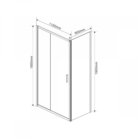 Фото душевой уголок vincea garda 110x90 см vsr-1g9011cl