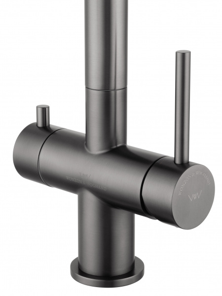 Фото смеситель для кухни c подключением фильтра wonzon & woghand цвет: темный графит ww-3211-bgg