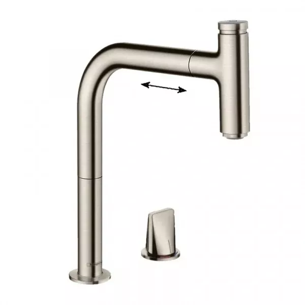 Фото смеситель для кухонной мойки hansgrohe metris select 73804800