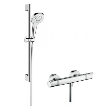 Фото термостатический смеситель для душа hansgrohe croma select e 27013400
