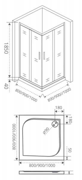 Фото душевое ограждение good door infinity cr-100-c-ch 100 см ин00020