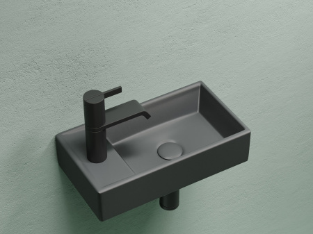 Фото раковина подвесная ceramicanova element 41.7 см, цвет: антрацит cn6051rmdh