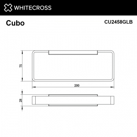 Фото полотенцедержатель whitecross cubo cu2458glb, цвет: золото брашированное