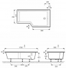 Фото акриловая ванна jacob delafon bain douche neo 170x90 см e6d002r-00 r