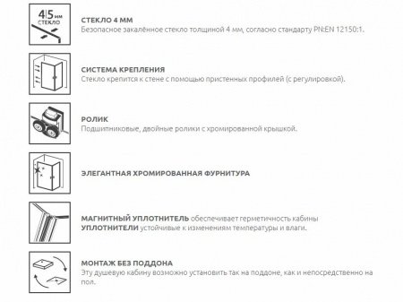 Фото душевое ограждение radaway classic a 80x80 см 30011-04-01