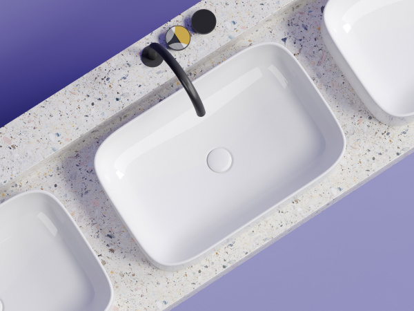 Фото раковина накладная ceramicanova element 60.5 см, цвет: белый cn6053