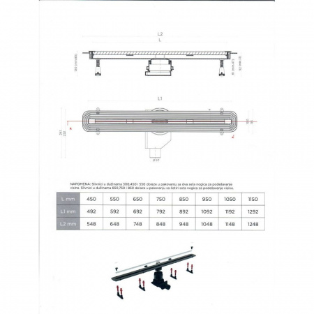Фото трап линейный с решеткой pestan confluo slim line 75 см 13100034