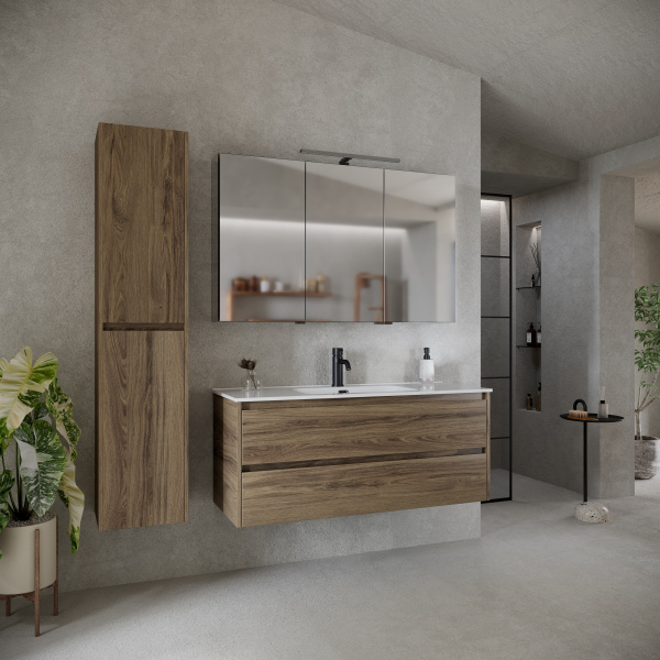 Фото тумба под раковину sancos libra 120 см, цвет: дуб чарльстон lb120-1ech