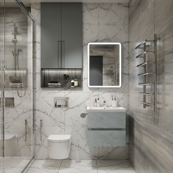 Фото тумба под раковину art&max techno 57 см am-techno-600-2c-so-ls935