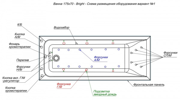 Фото акриловая ванна aquanet bright 175x70 см 00273791