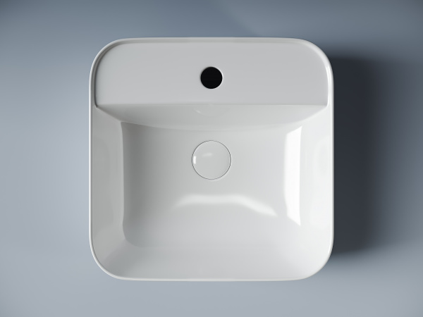 Фото раковина накладная ceramicanova element 39 см, цвет: белый cn5014