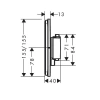 Фото термостатический смеситель для душа hansgrohe shower select comfort e 15572140