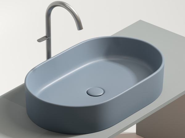 Фото раковина накладная ceramicanova element 60.8 см, цвет: серый cn6048mhl