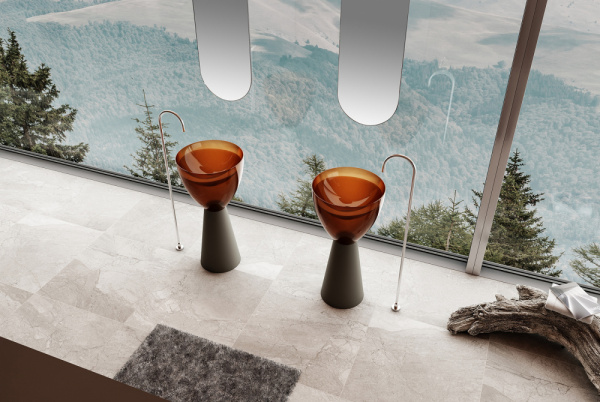 Фото раковина напольная abber kristall at2703black-opal