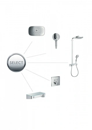 Фото термостатический смеситель для душа hansgrohe shower select 15763340
