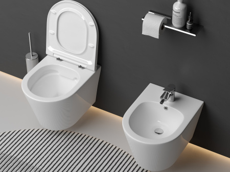 Фото биде подвесное ceramicanova forma 48 см cn3012