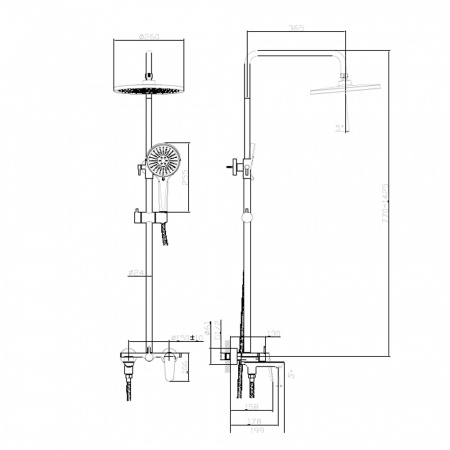 Фото душевая стойка raglo r31.24.09