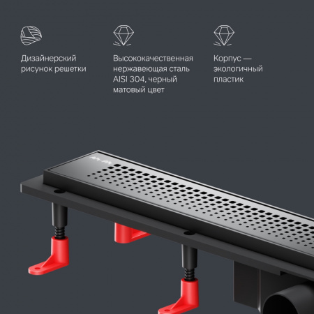 Фото душевой трап am.pm primeflow 70 см w02sc-p11-070-01bm