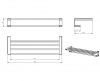 Фото полотенцедержатель с полкой wonzon & woghand цвет: хром ww-v3902-cr