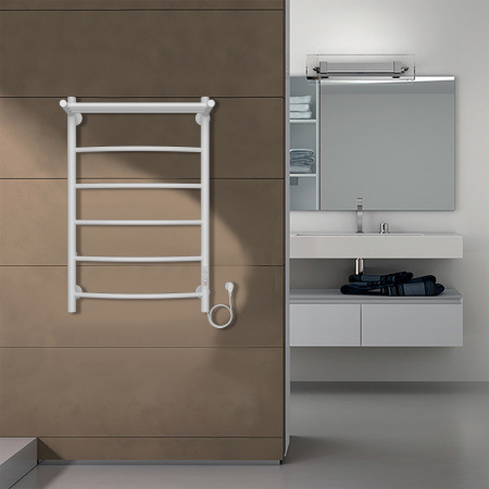 Фото электрический полотенцесушитель azario verona 50x80 см цвет: белый az04858pw