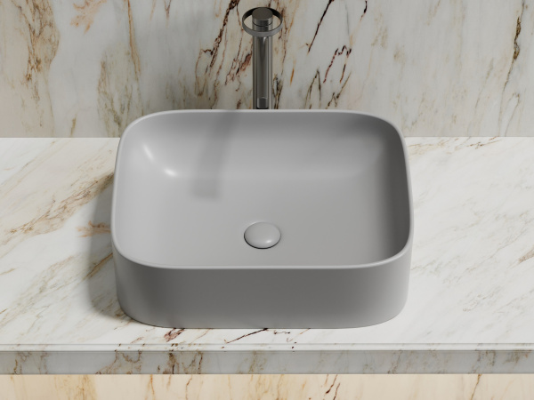 Фото раковина накладная ceramicanova element 50.5 см, цвет: серый cn6052msg