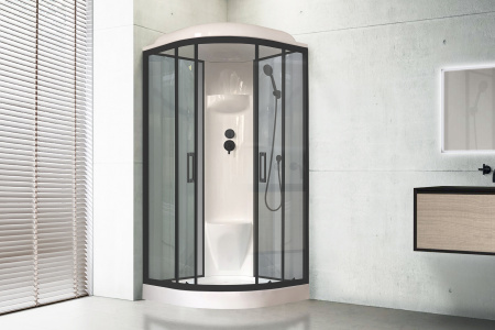 Фото душевая кабина royal bath нк rb100hk6-gt-bl 100x100 см