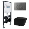 Унитаз с инсталляцией Abber Rechteck AC1201MB-AC0105-AC0121MCH