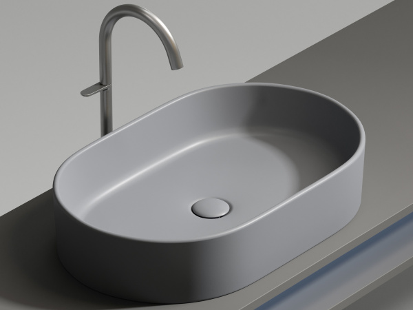 Фото раковина накладная ceramicanova element 60.8 см, цвет: антрацит cn6048mh