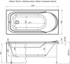 Фото акриловая ванна aquanet west 150x70 см 00239760 + 00196049