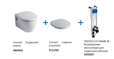 Фото унитаз с инсталяцией ideal standard prosys eco frame m connect w220101