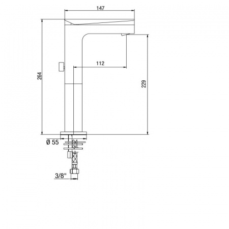 Фото смеситель для раковины jacuzzi rubinetteria beam amcr205ll1japi