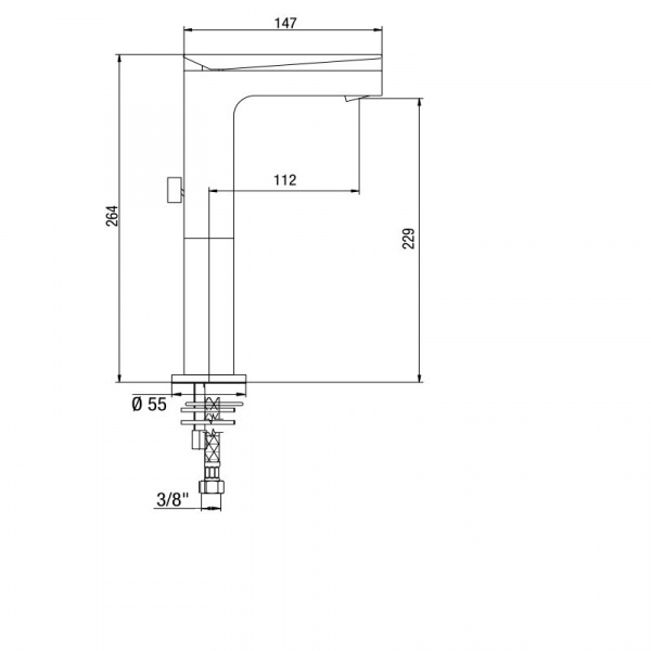 Фото смеситель для раковины jacuzzi rubinetteria beam amcr205ll1japi