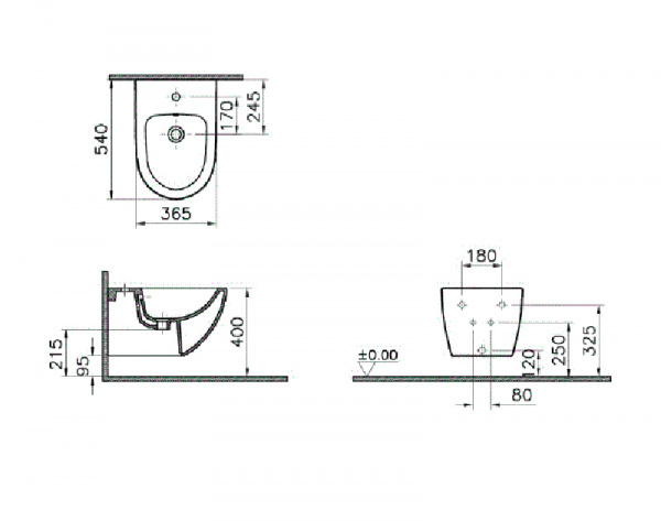 Фото биде подвесное vitra sento 4338b003-1046