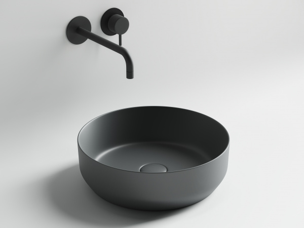 Фото раковина накладная ceramicanova element 39 см, цвет: антрацит cn6022mdh
