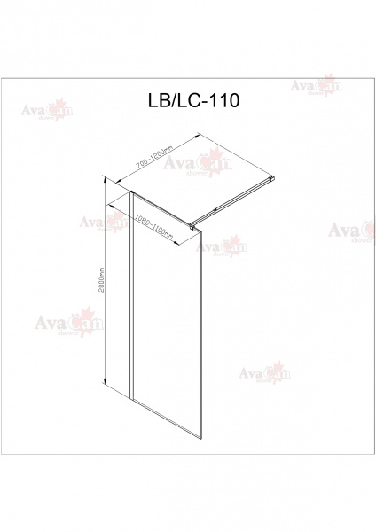 Фото душевая стенка avacan lb 110