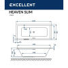 Фото акриловая ванна excellent heaven slim 170x75 см waex.hev17whs
