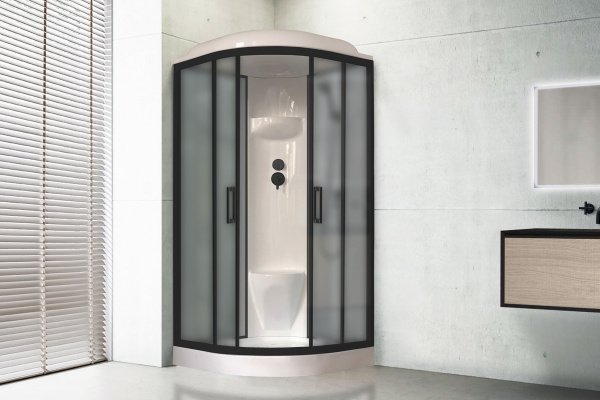 Фото душевая кабина royal bath нк rb90hk6-gc-bl  90x90 см