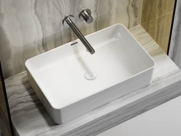 Фото раковина накладная ceramicanova element 60.5 см, цвет: белый cn6065