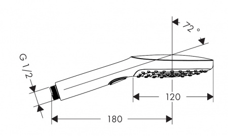 Фото душевая лейка hansgrohe raindance select e 120 air 3jet 26520400