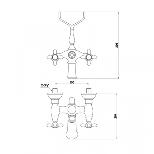 Фото смеситель для ванны timo ritz, цвет: серебро 0144y