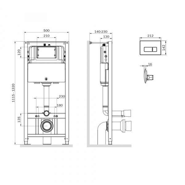 Фото инсталляция для поручней alcadrain a106/1120