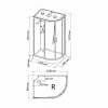 Фото душевая кабина bandhours cristal l 80x120 см