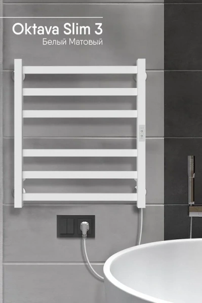 Фото электрический полотенцесушитель indigo oktava slim 60/50 lсloks3e60-50wmrt
