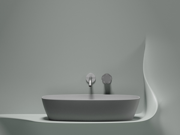 Фото раковина накладная ceramicanova element 60 см, цвет: серый cn6049msg